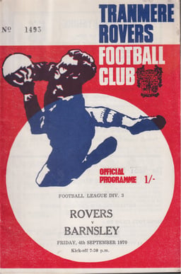 Tranmere Rovers v Barnsley Match Programme 1970-09-04
